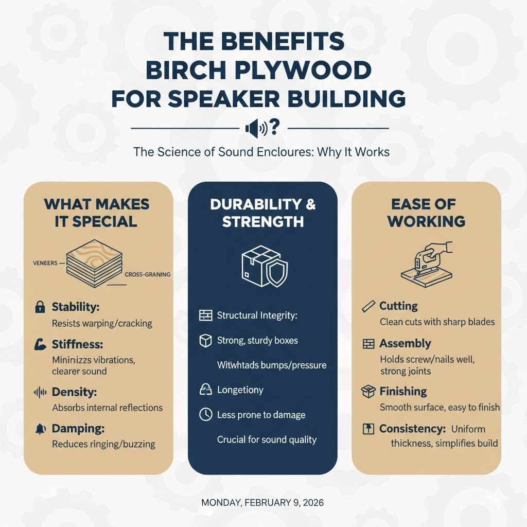The Benefits of Birch Plywood for Speaker Building

