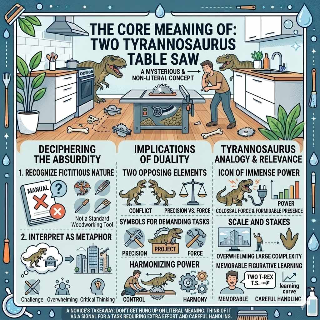 The Core Meaning Of Two Tyrannosaurus Table Saw