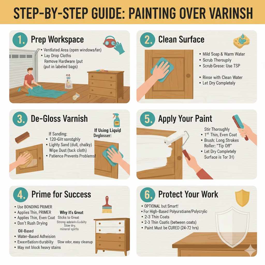 The Step-by-Step Guide to Painting Over Varnish

