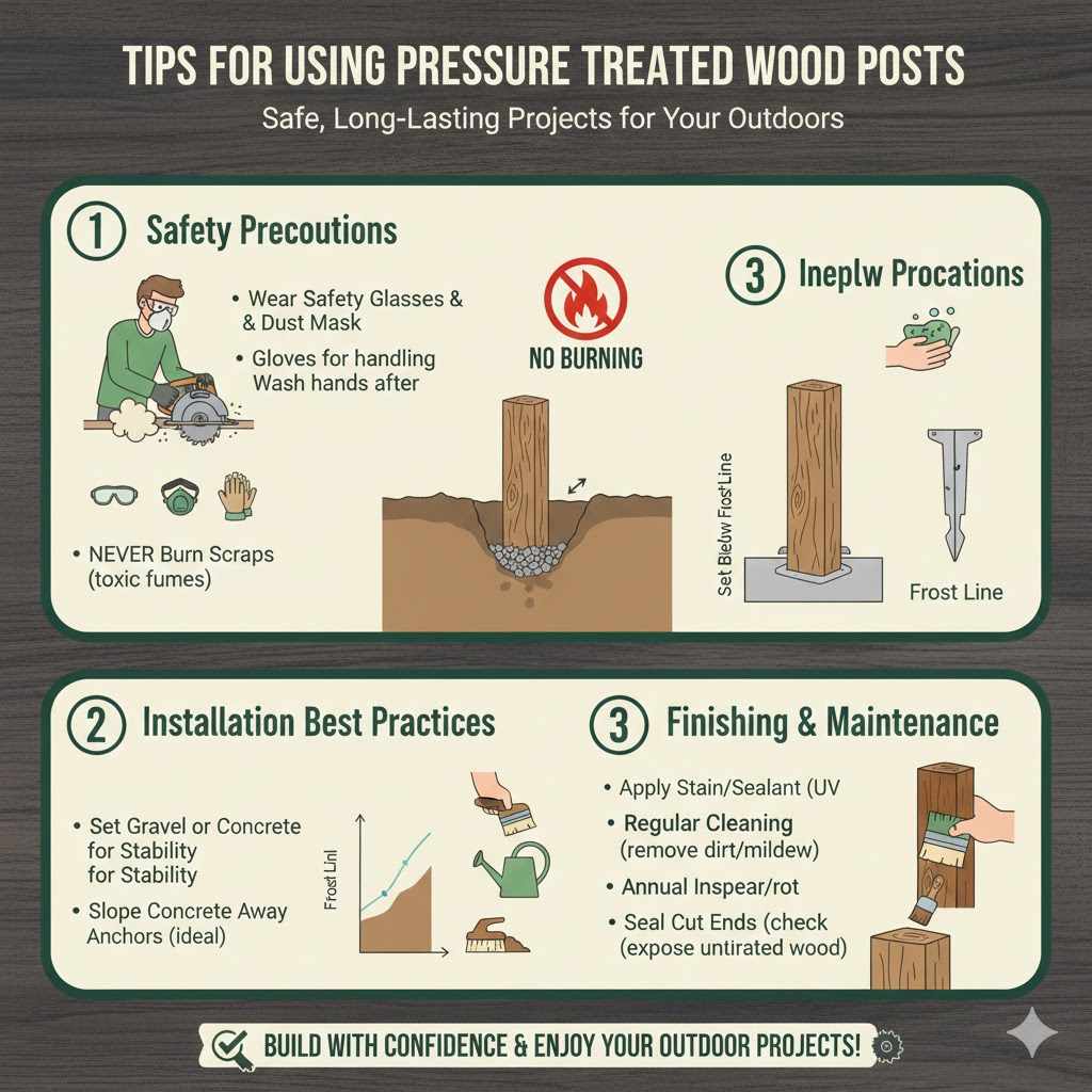 Tips for Using Pressure Treated Wood Posts