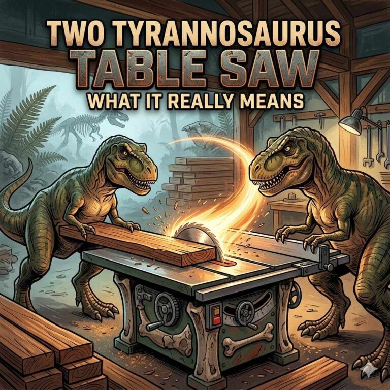 Two Tyrannosaurus Table Saw