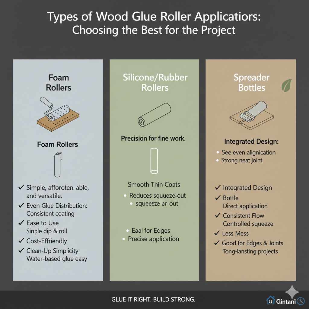 Types of Wood Glue Roller Applicators