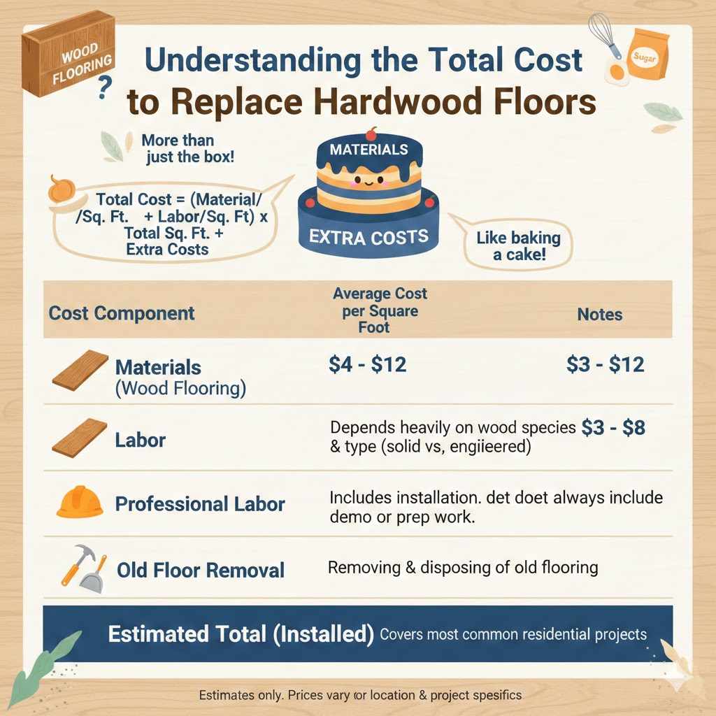 Understanding the Total Cost to Replace Hardwood Floors