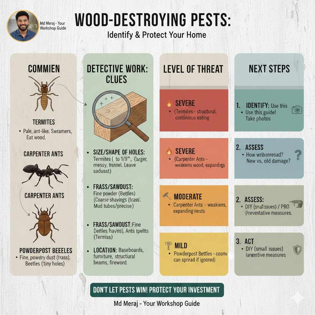 What Insect Drills Holes In Wood