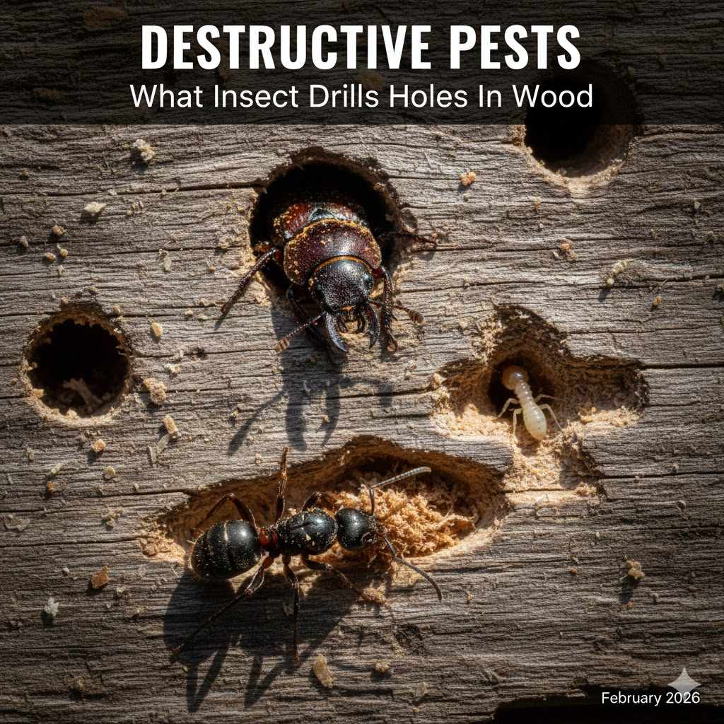 What Insect Drills Holes In Wood