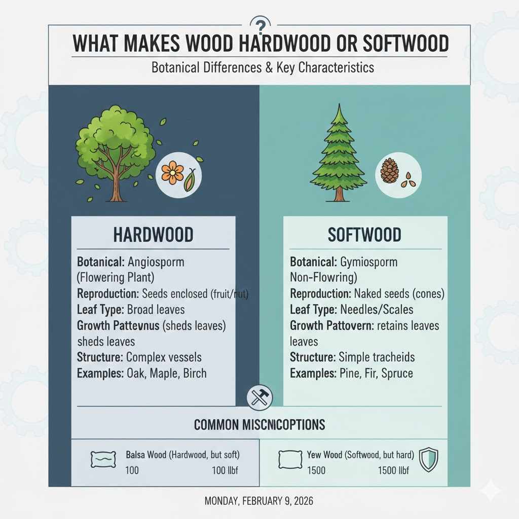 What Makes Wood Hardwood or Softwood

