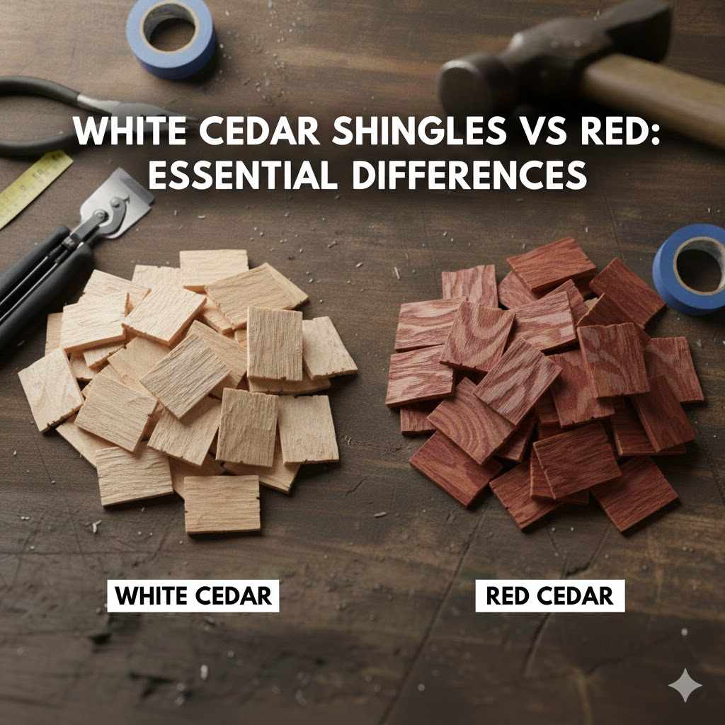 White Cedar Shingles vs Red