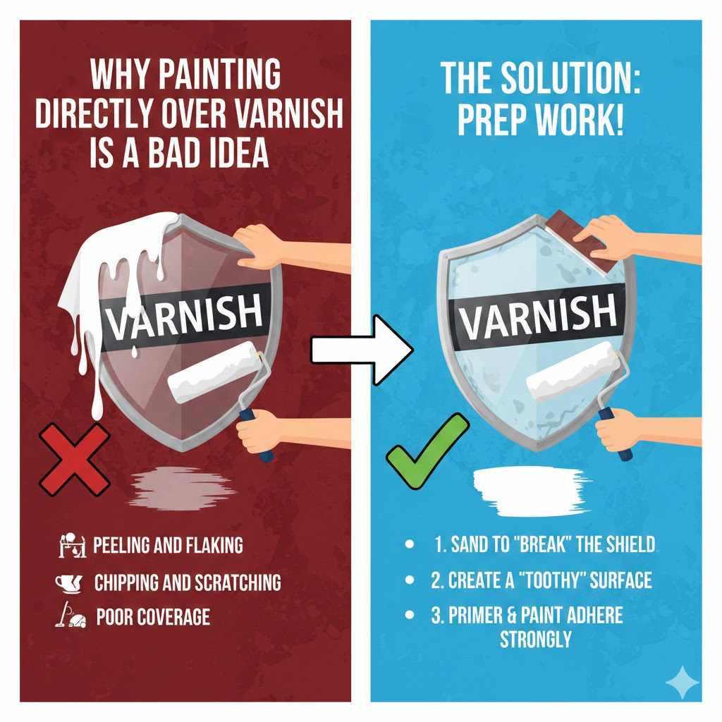 Why Painting Directly Over Varnish Is a Bad Idea