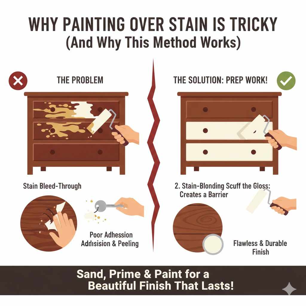 Why Painting Over Stain Can Be Tricky