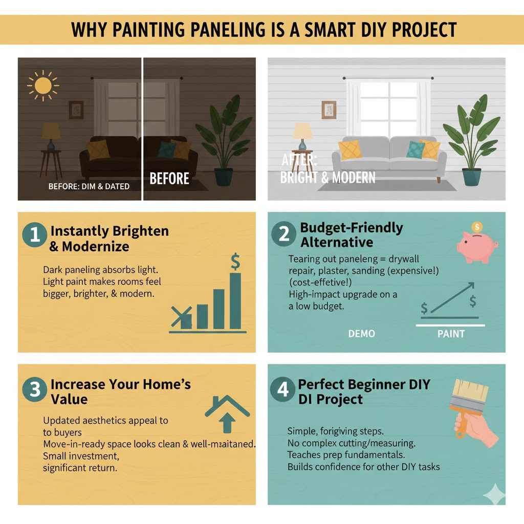 Why Painting Paneling Is a Smart DIY Project