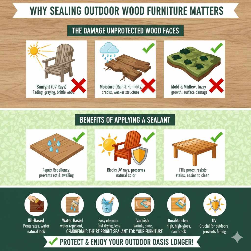 Why Sealing Outdoor Wood Furniture Matters