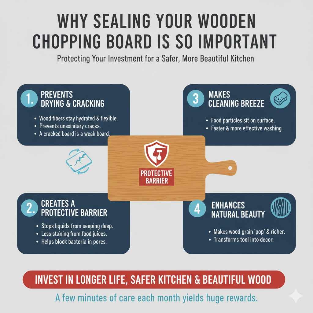 Why Sealing Your Wooden Chopping Board Is So Important

