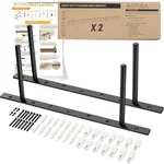 BATODA 16-inch heavy duty floating shelf brackets, solid steel, pack of 2