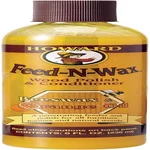 Howard Feed-N-Wax wood polish and conditioner bottle