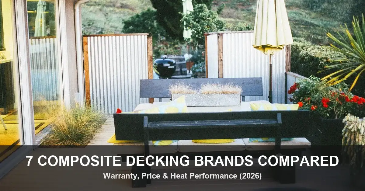 7 composite decking brands compared for warranty, price and heat performance in 2026