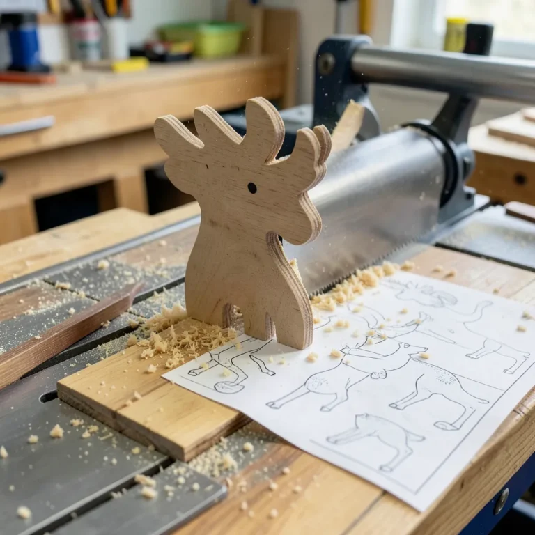 Free Reindeer Scroll Saw Pattern for Beginners (Printable + Blade Tips)