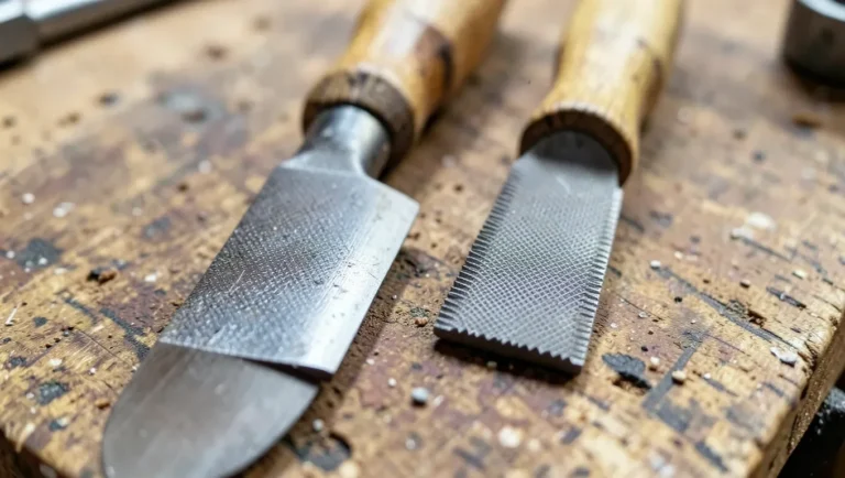 Mill file and bastard file side by side