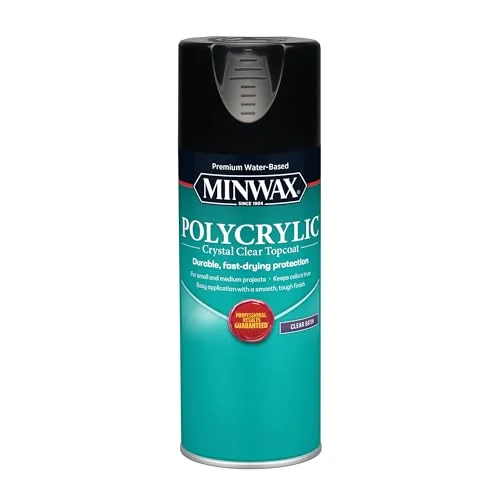 Minwax Polycrylic Protective Finish Spray, Clear Satin, 11.5 oz aerosol can