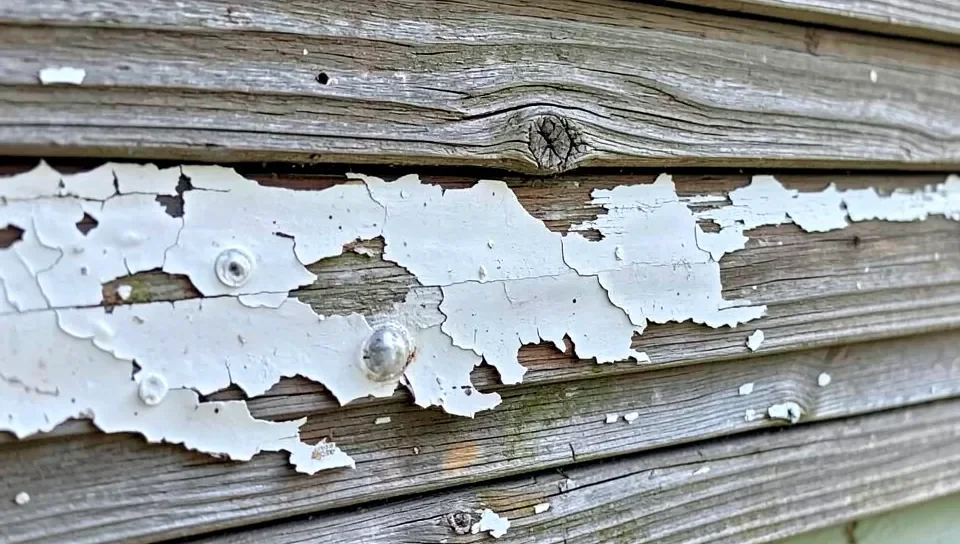 Peeling and blistering paint on exterior wood