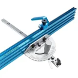 POWERTEC 71391 precision miter gauge system with T-track fence for standard 3/4 by 3/8 inch miter slots