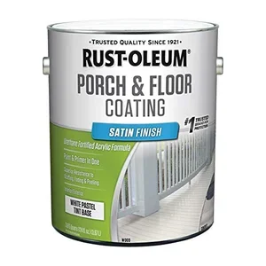 Rust-Oleum Porch and Floor Urethane Finish Paint, satin, white pastel tint base, gallon can