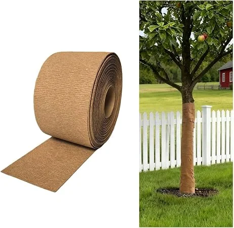 Tree trunk winter wrap to protect against sunscald