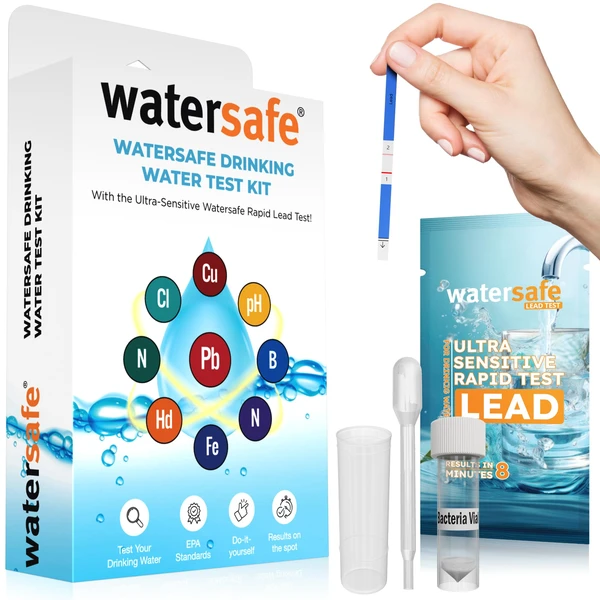 Watersafe drinking water test kit box and contents
