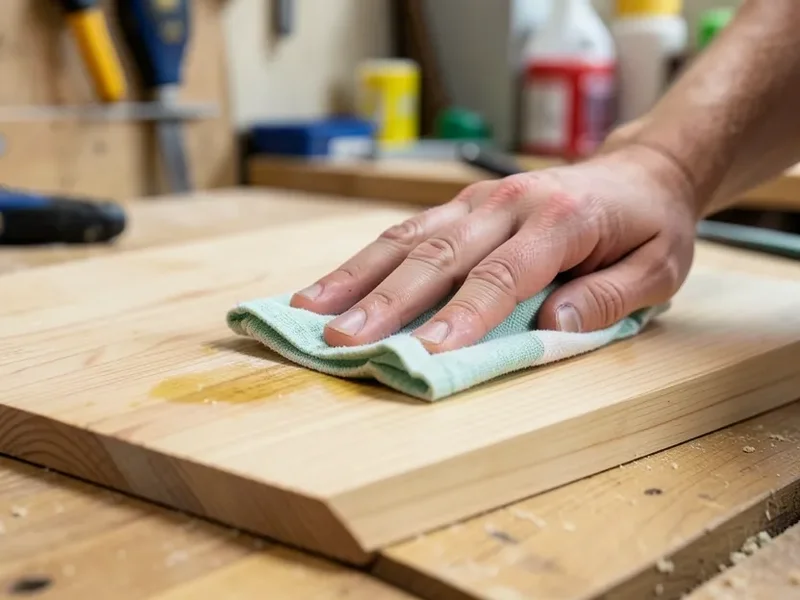 Wiping cedar's surface oils with a solvent before gluing