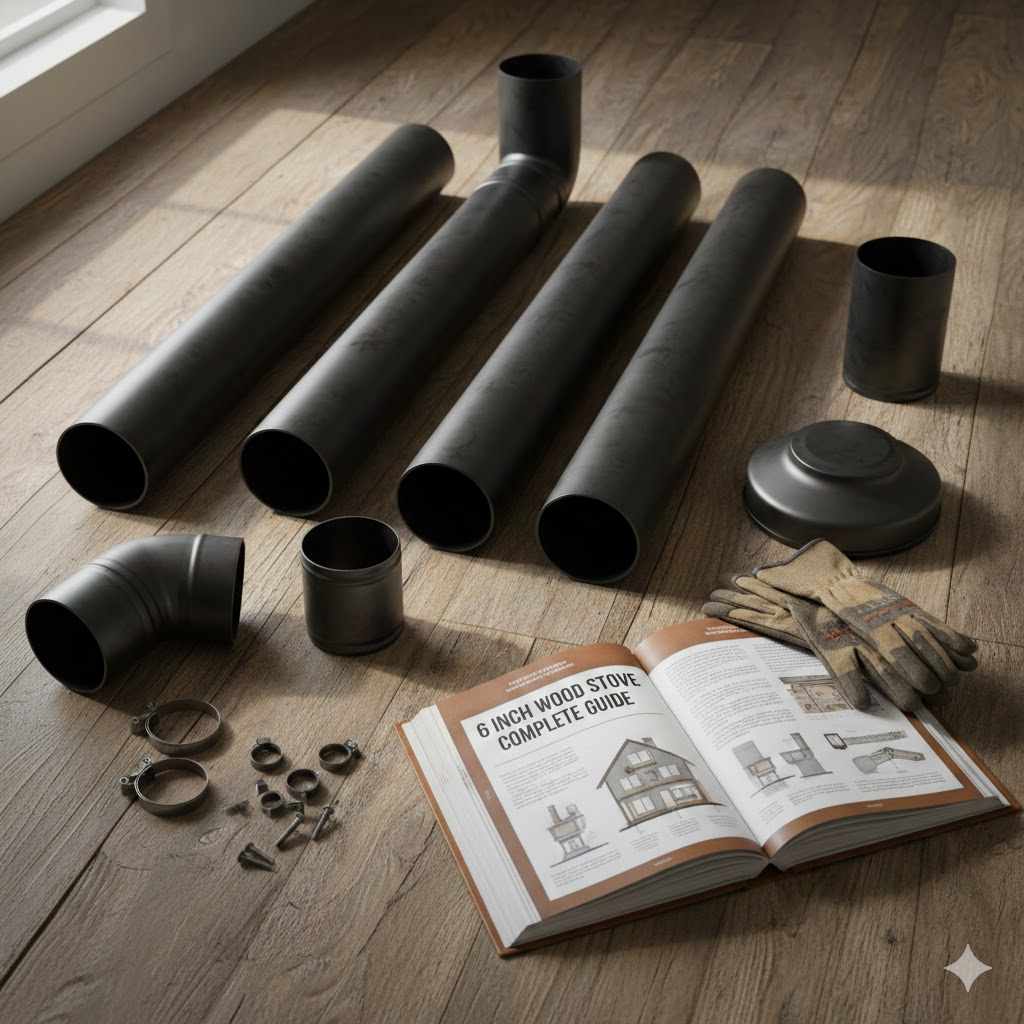 6 Inch Wood Stove Pipe Kit