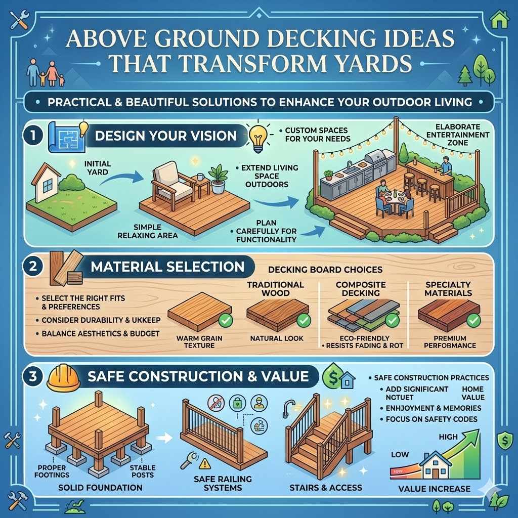 Above Ground Decking Ideas That Transform Yards