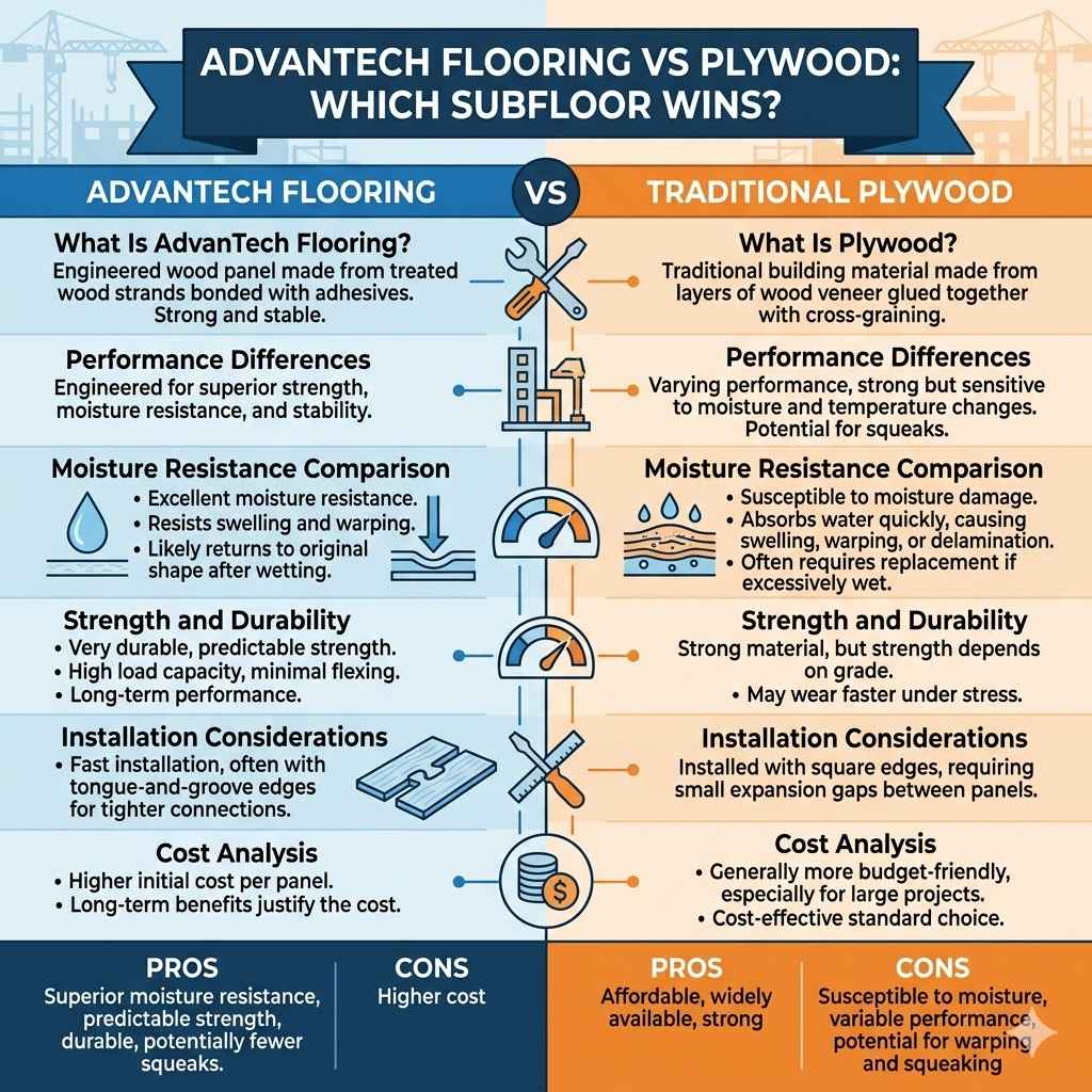 AdvanTech Flooring vs Plywood Which Subfloor Wins
