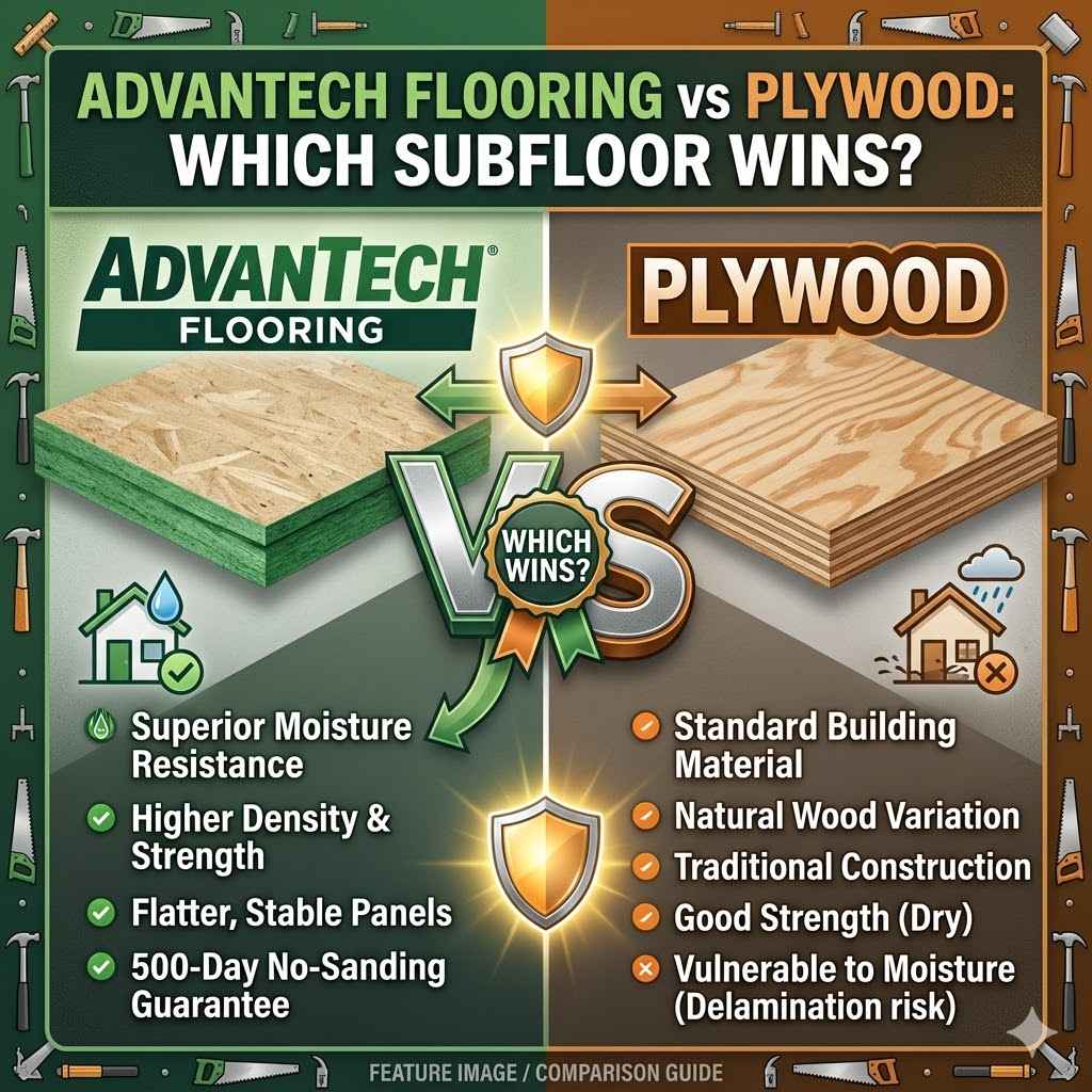 AdvanTech Flooring vs Plywood