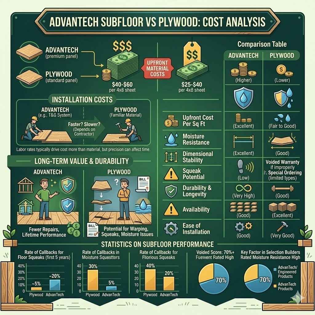 AdvanTech Subfloor vs Plywood Cost Analysis