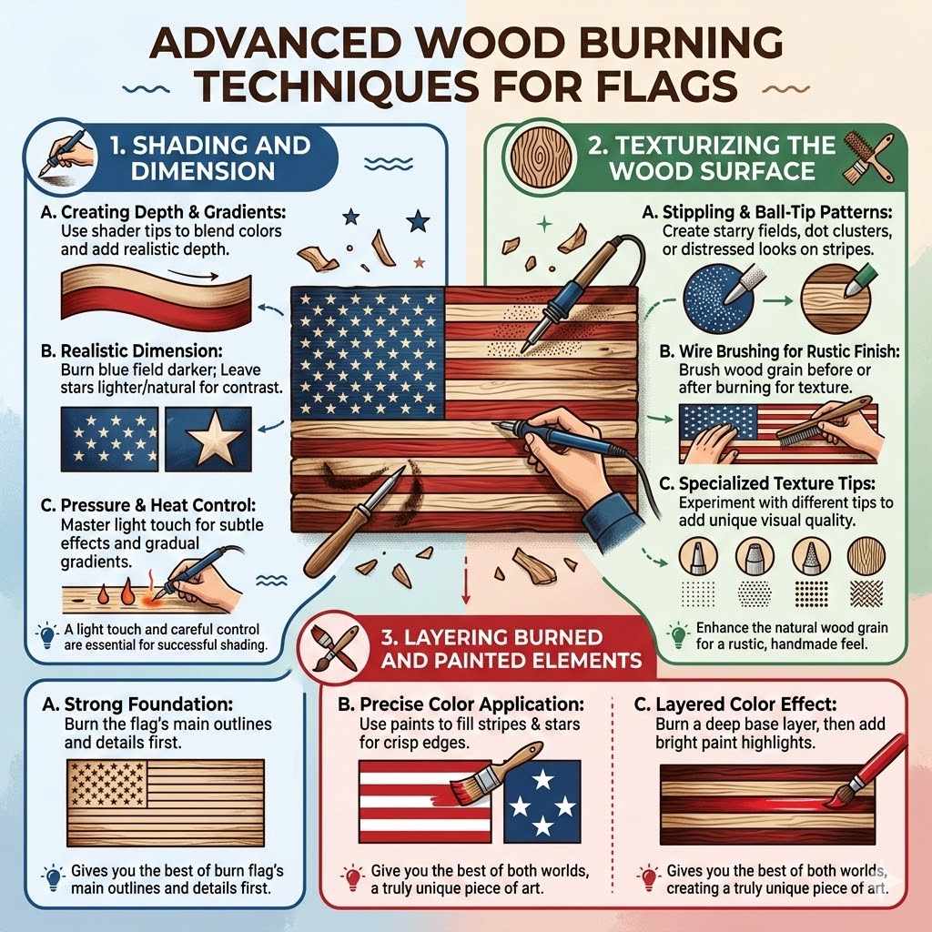 Advanced Wood Burning Techniques for Flags
