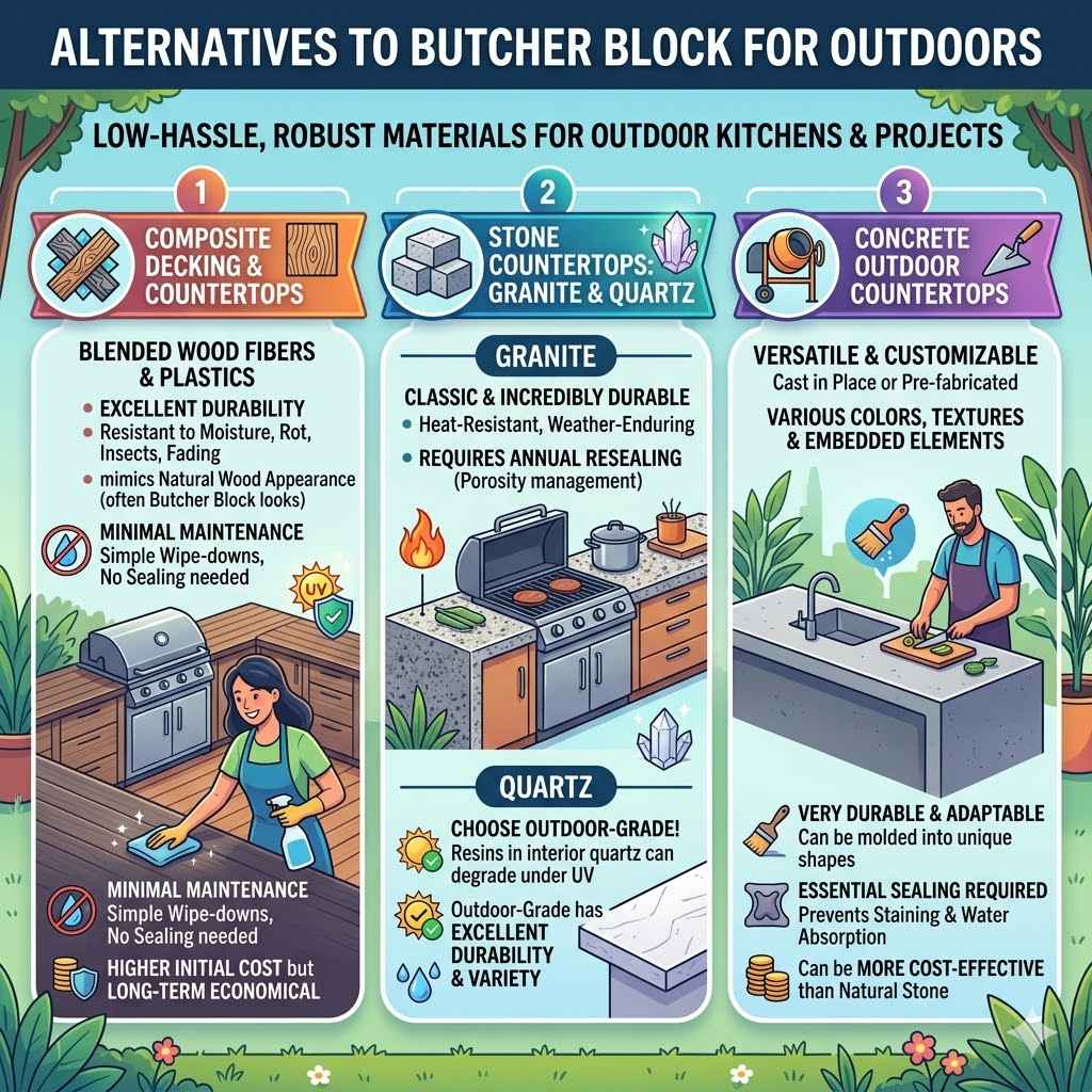 Alternatives To Butcher Block For Outdoors