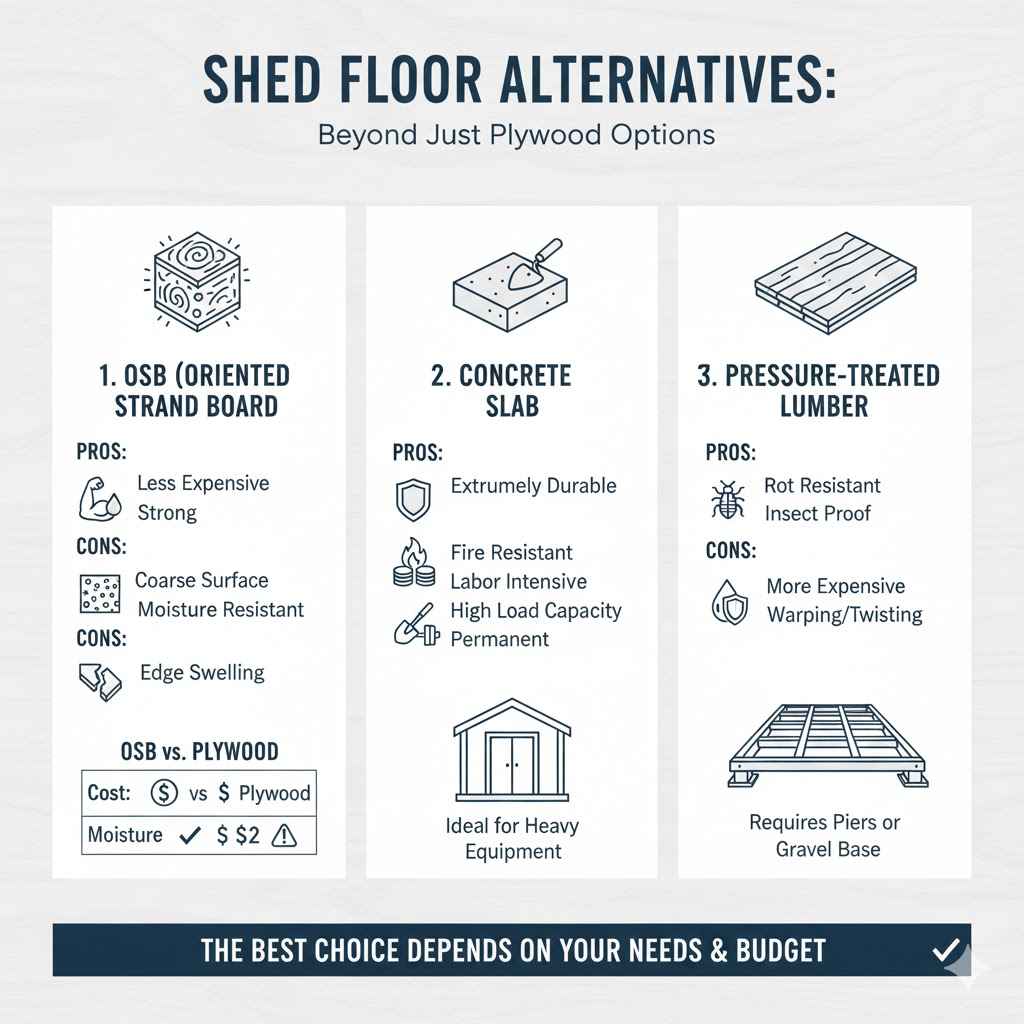 Alternatives To Plywood For Shed Floors
