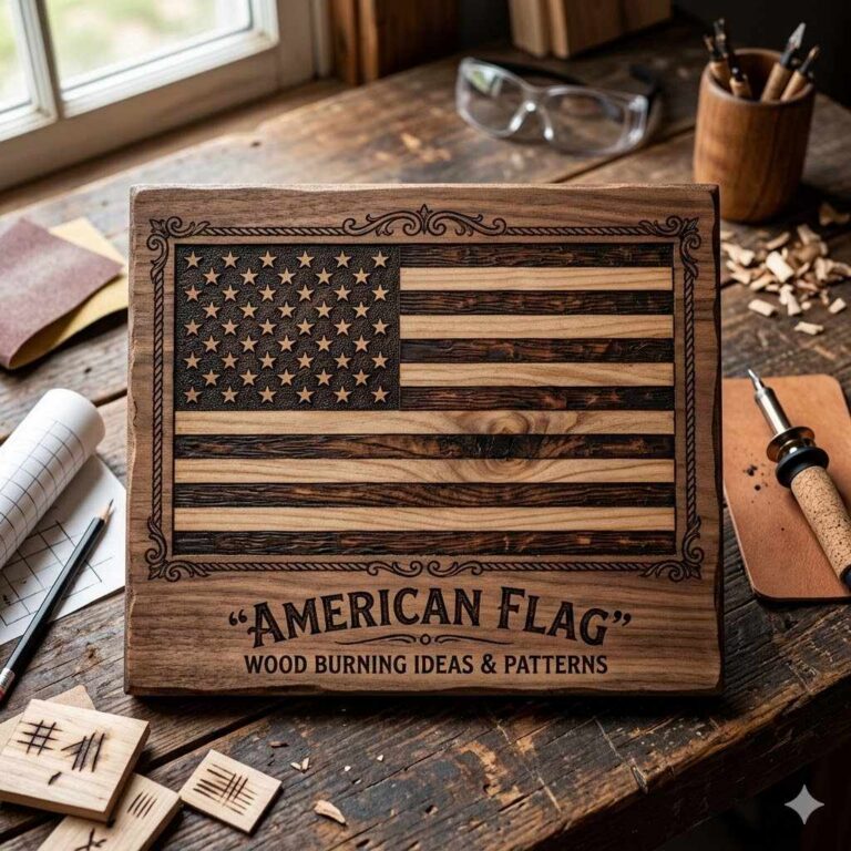 American Flag Wood Burning Ideas & Patterns