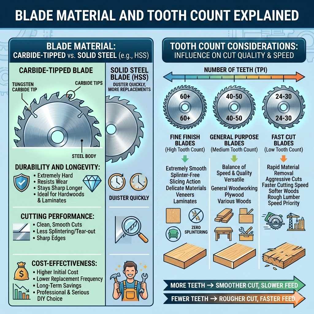 Blade Material and Tooth Count Explained