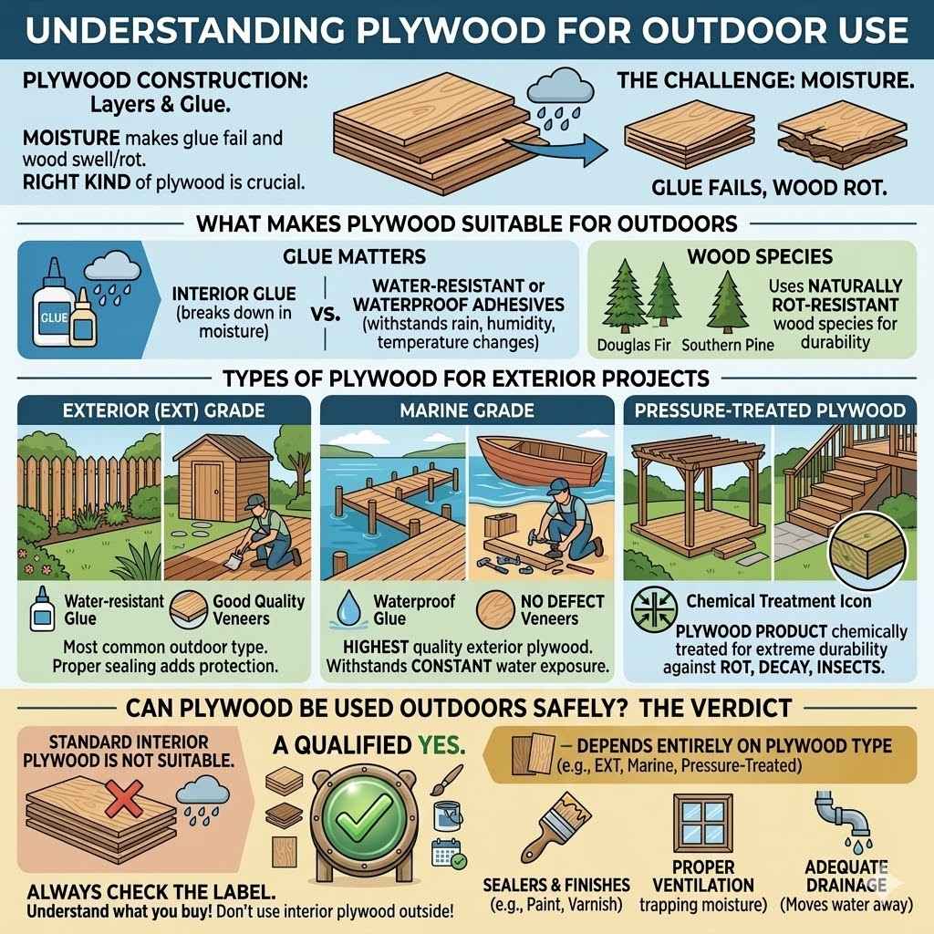 Can Plywood Be Used Outdoors Safely