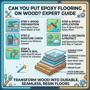 Can You Put Epoxy Flooring on Wood? Yes — If You Don’t Skip This Step