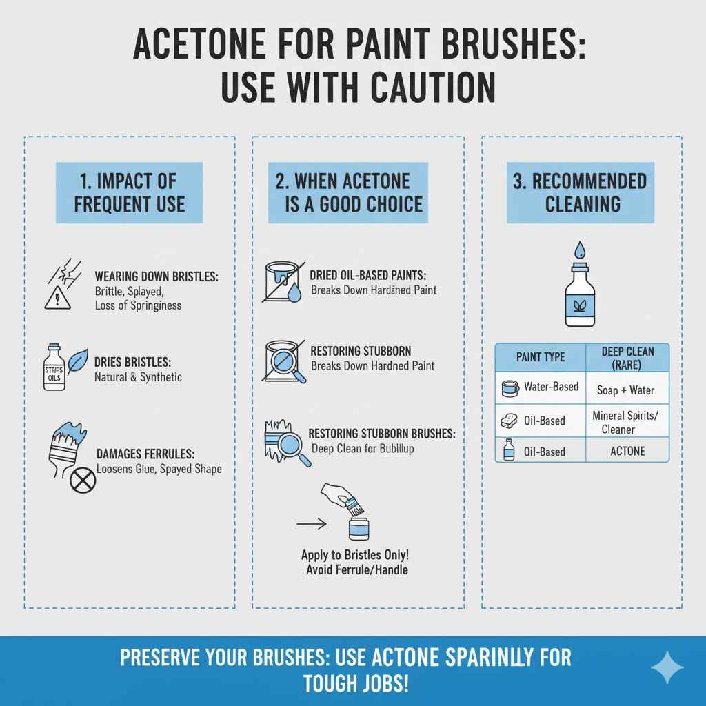 Can You Use Acetone to Clean Paint Brushes Frequently