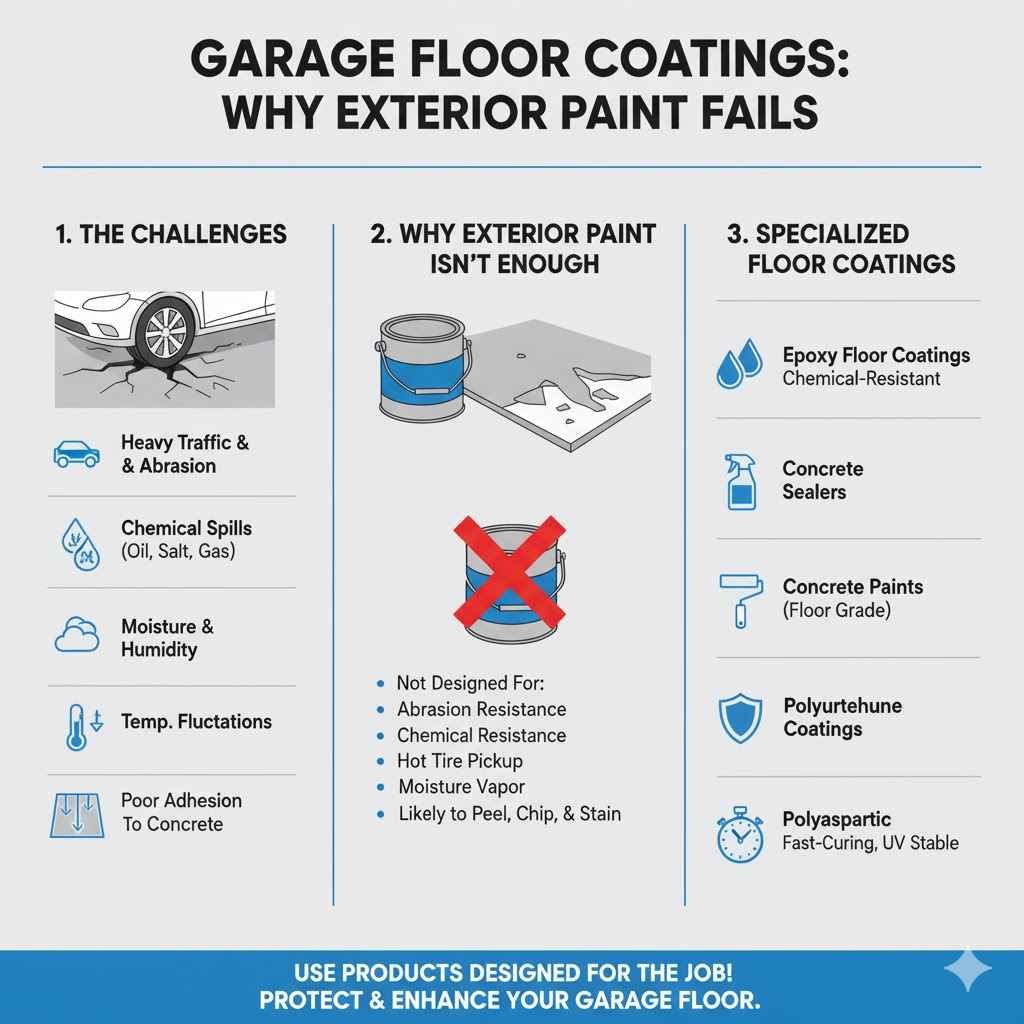 Can You Use Exterior Paint in a Garage Floor