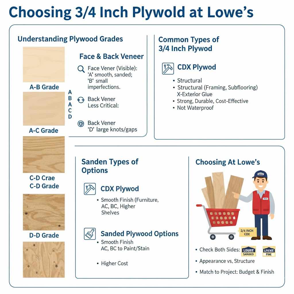 Choosing 34 Inch Plywood at Lowe's