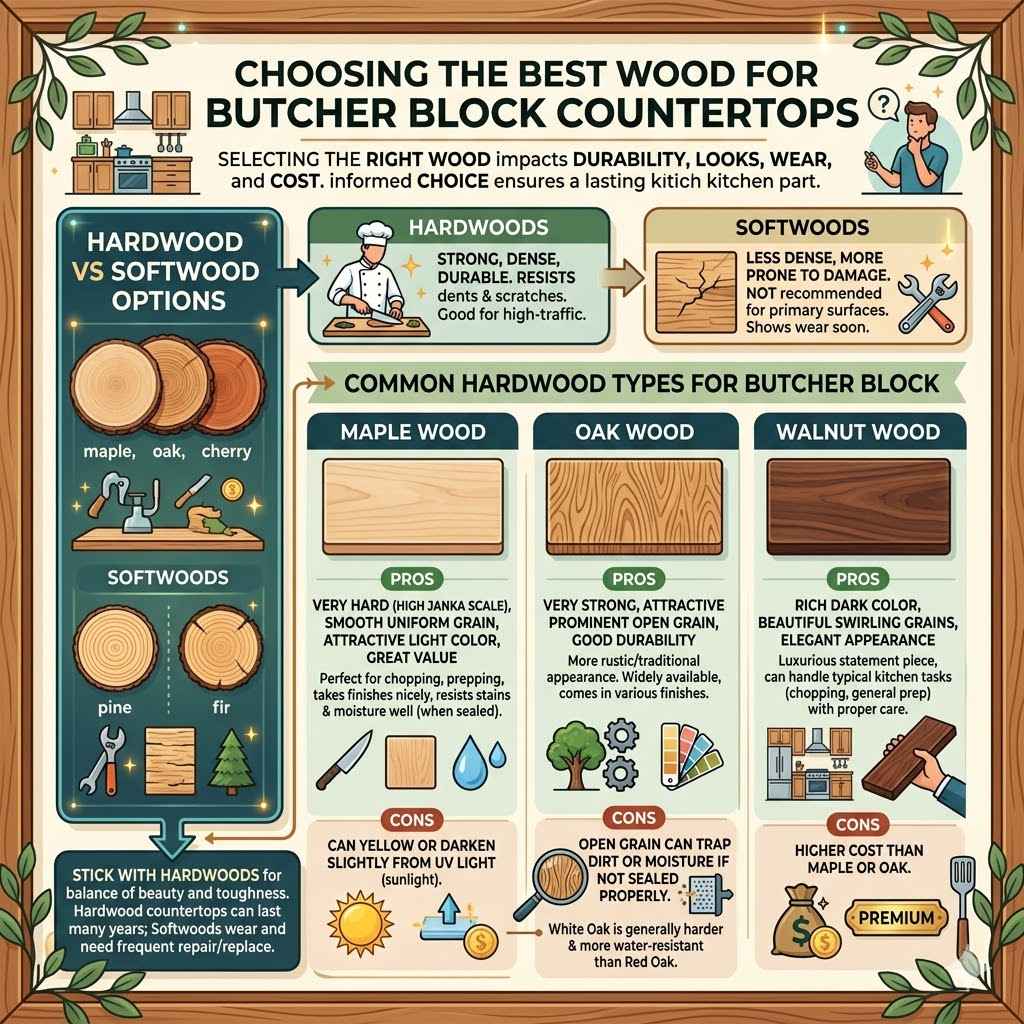 Choosing The Best Wood for Butcher Block Countertops
