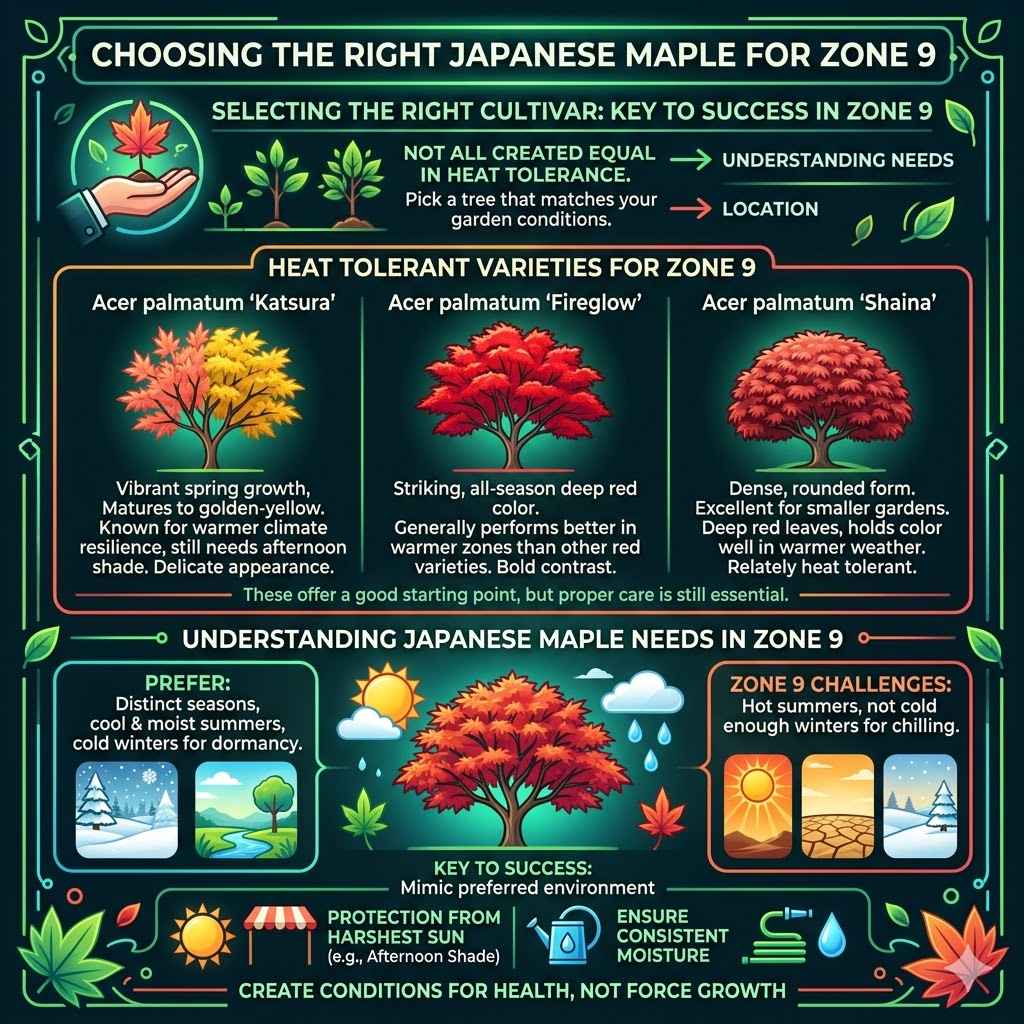 Choosing the Right Japanese Maple for Zone 9