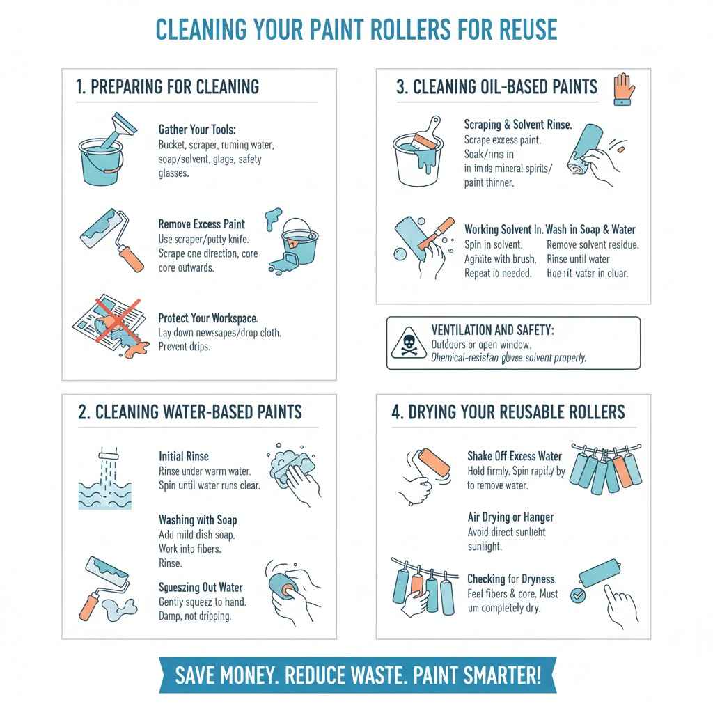 Cleaning Your Paint Rollers for Reuse