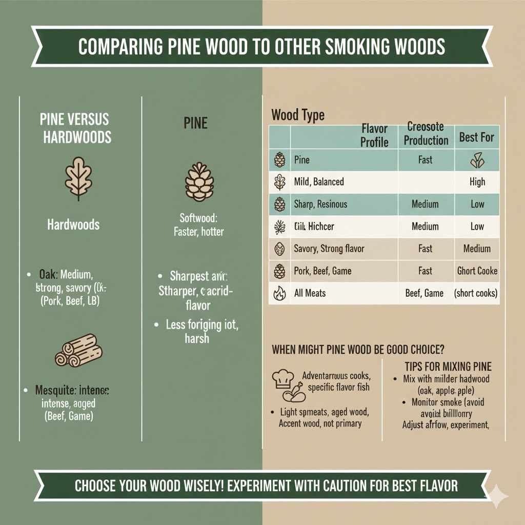 Comparing Pine Wood to Other Smoking Woods

