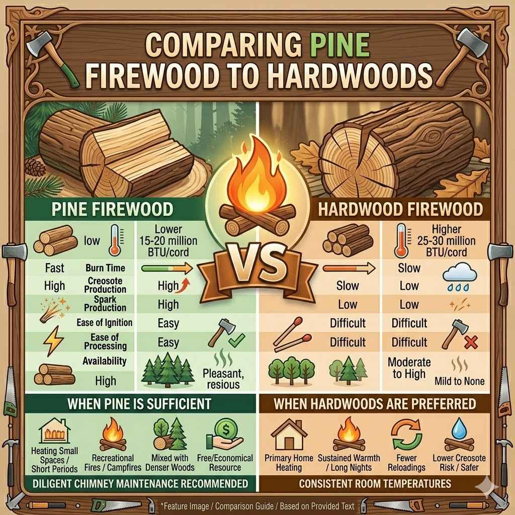 Comparing Pine to Hardwoods