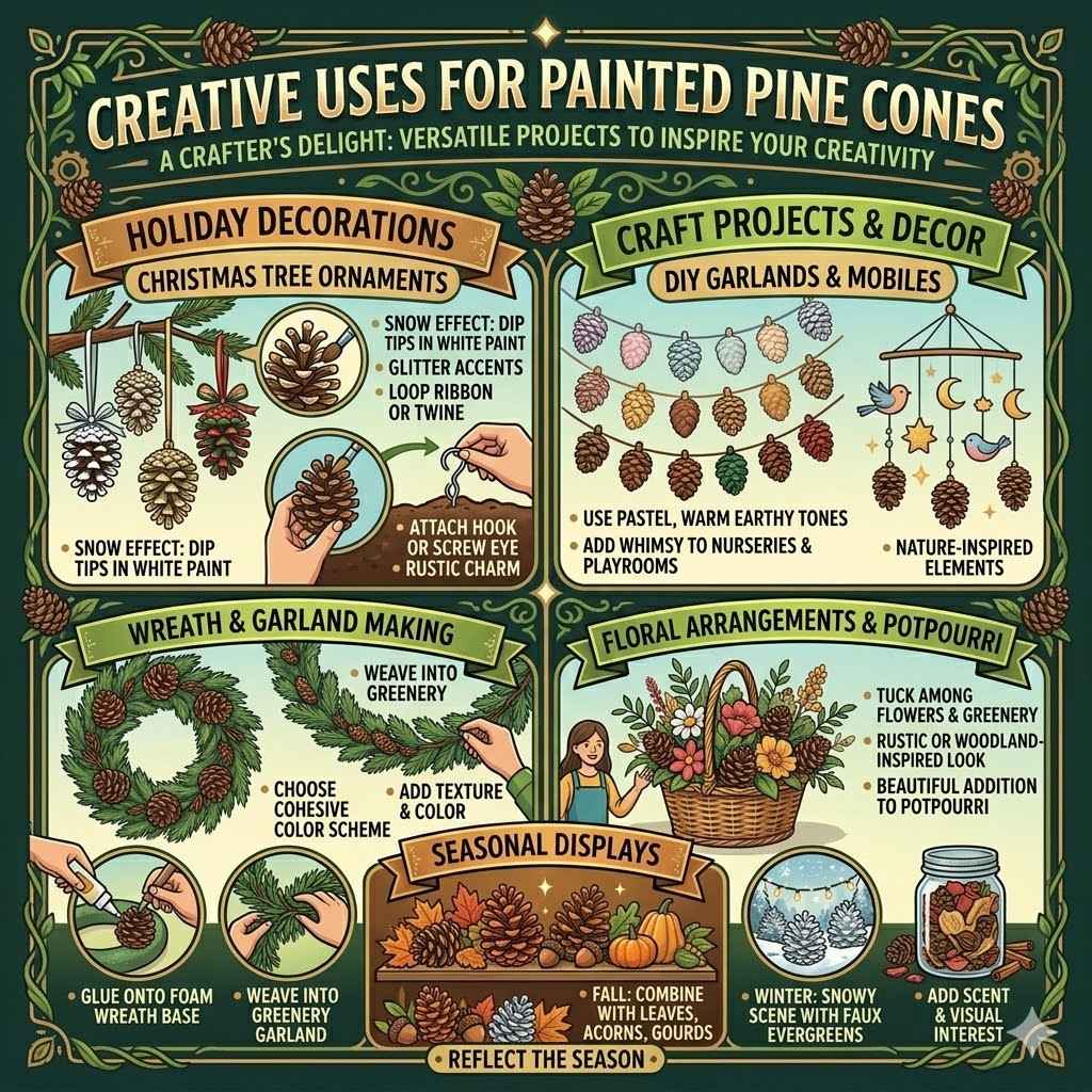 Creative Uses for Painted Pine Cones