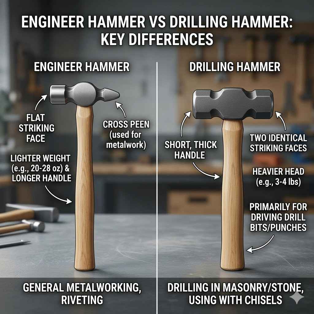 Engineer Hammer vs Drilling Hammer